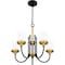 Quoizel Rowland 5-Light Matte Black Chandelier ROW5022MBK - alternate 4